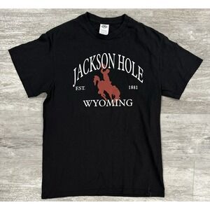 Vintage Delta Pro Weight Jackson Hole Wyoming Cowboy T Shirt Size Medium